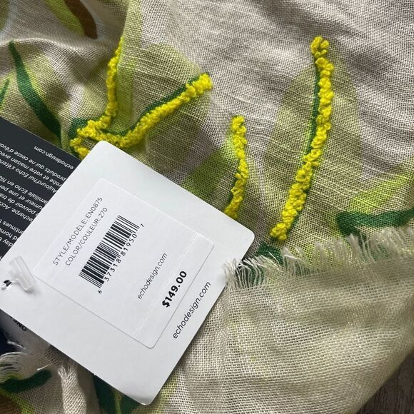 Echo Design Tiger Scarf . linen . NEW 😍‼️ - Picture 4 of 6